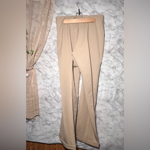 Karen Kane Pants - Karen Kane Lifestyle Tan Cuffed Ankle Trouser Stretch Workwear Size 10